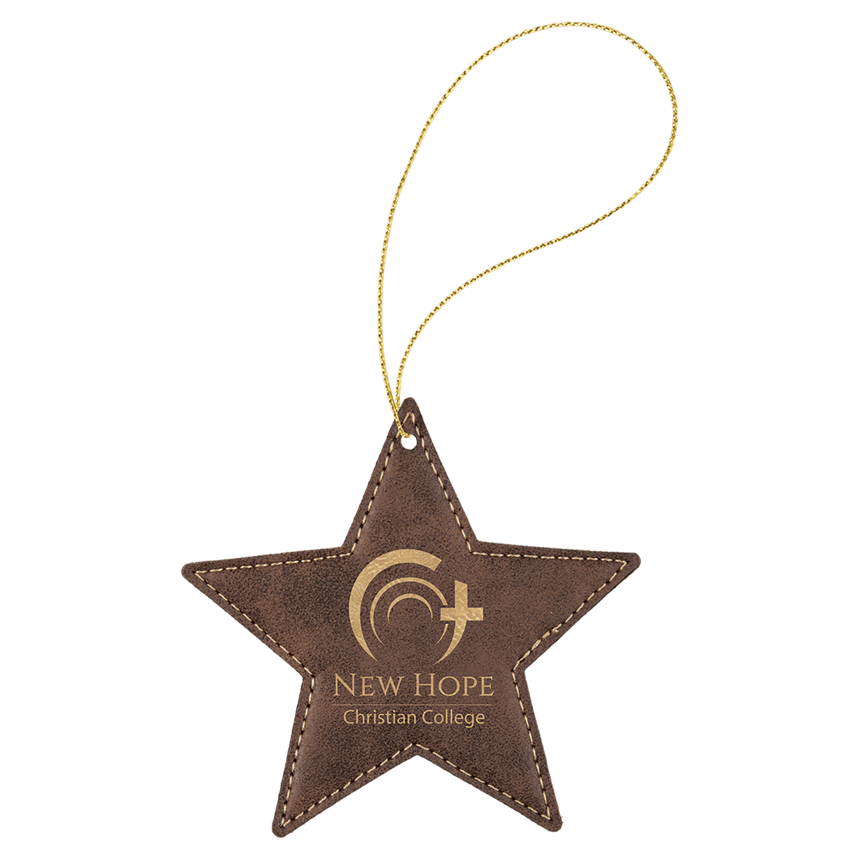 Star Ornament with Gold String-AKD Ink