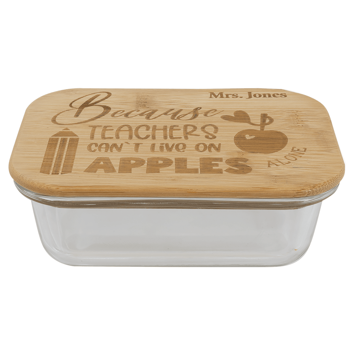 Rectangle Glass Container with Bamboo Lid-AKD Ink