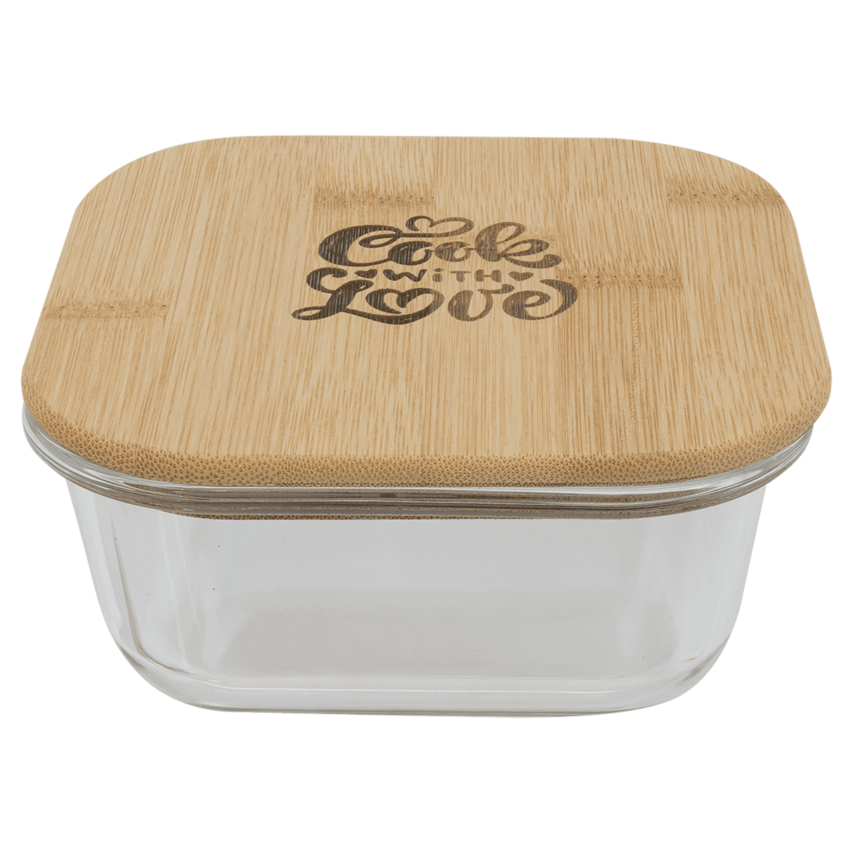 Rectangle Glass Container with Bamboo Lid-AKD Ink