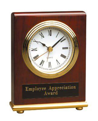 4" x 5" Rosewood Piano Finish Rectangle Desk Clock-AKD Ink