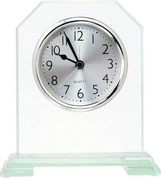 Clipped Corner Glass Clock-AKD Ink