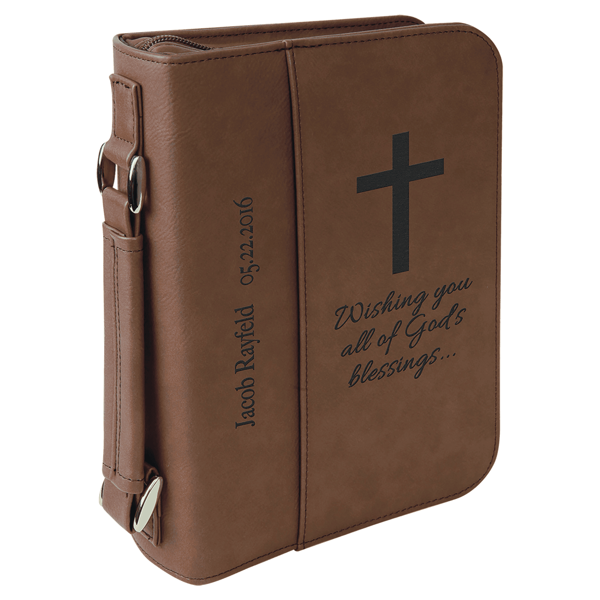 Book/Bible Cover with Handle & Zipper-AKD Ink