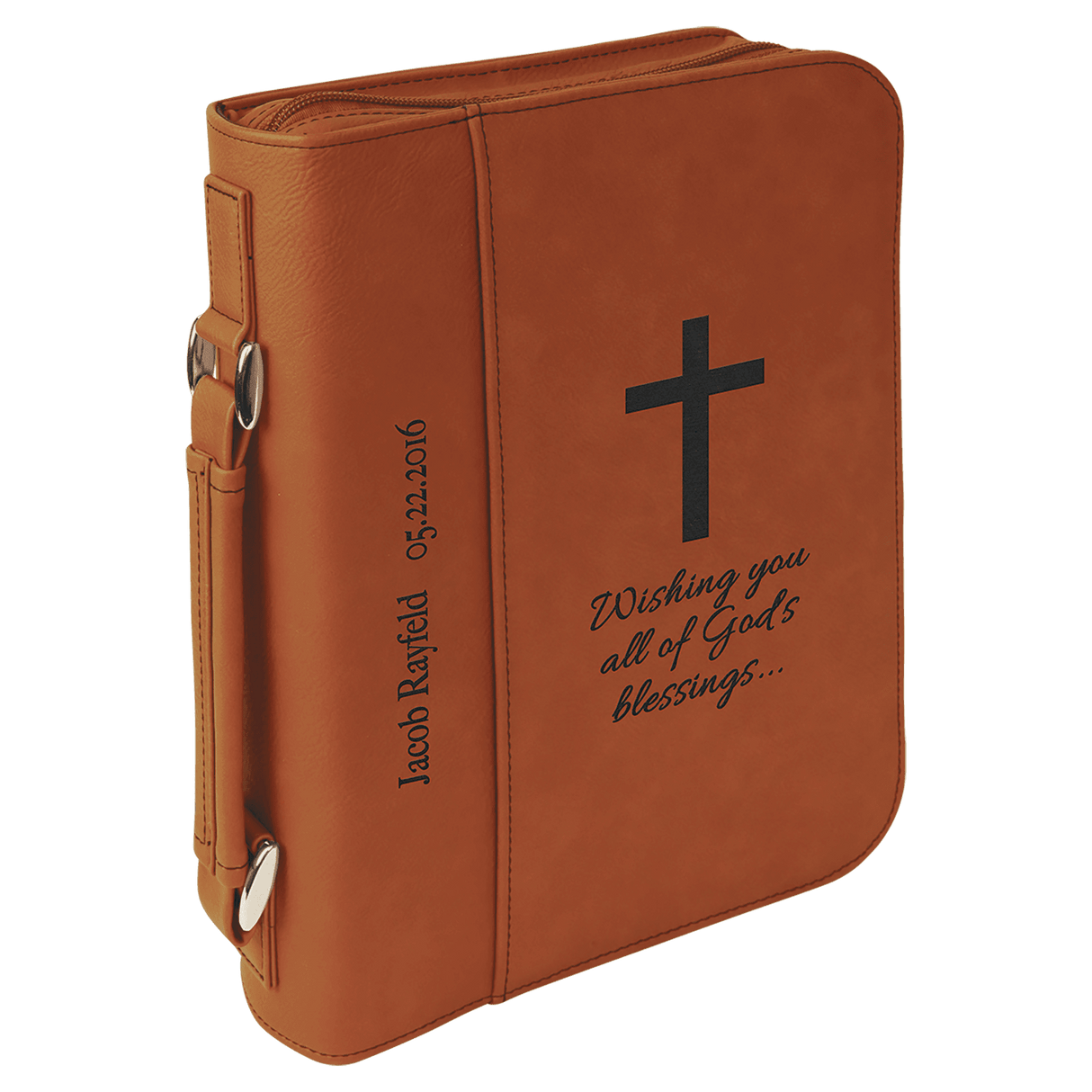Book/Bible Cover with Handle & Zipper-AKD Ink