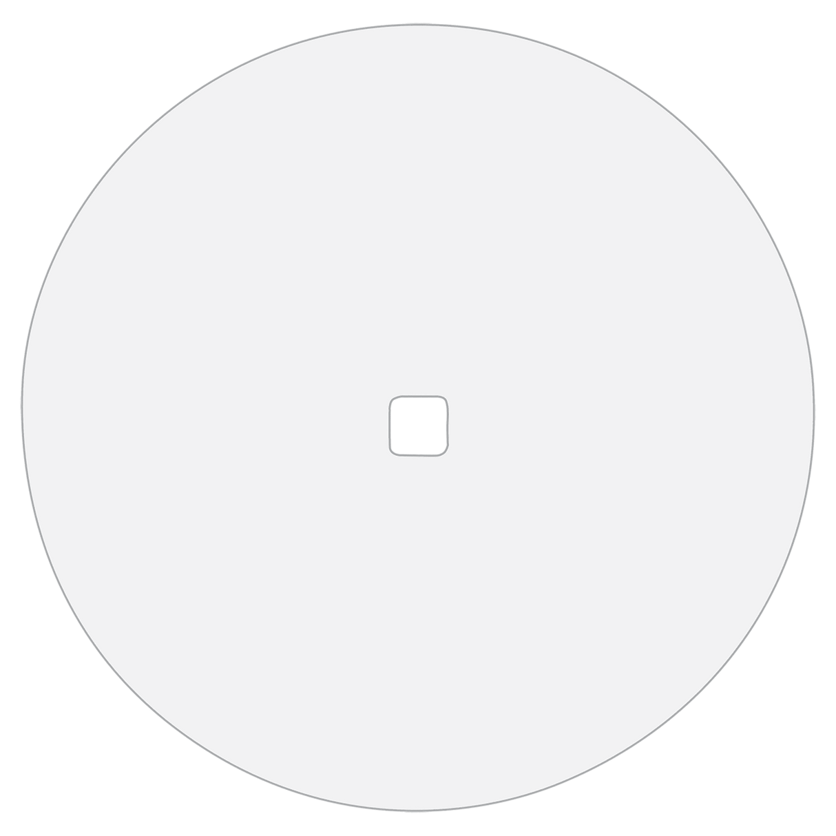 6 7/8" Diameter White Dynasub Insert for 3 Quart Polar Camel Serving Bowl-AKD Ink