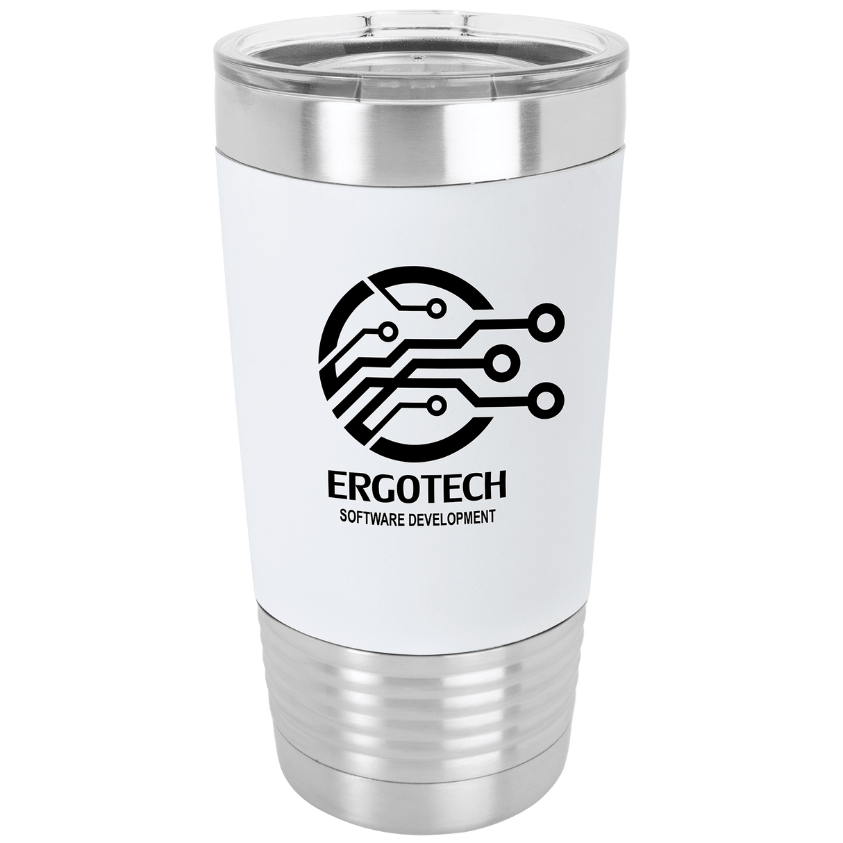 20 oz. Tumbler with Silicone Grip and Clear Lid-AKD Ink