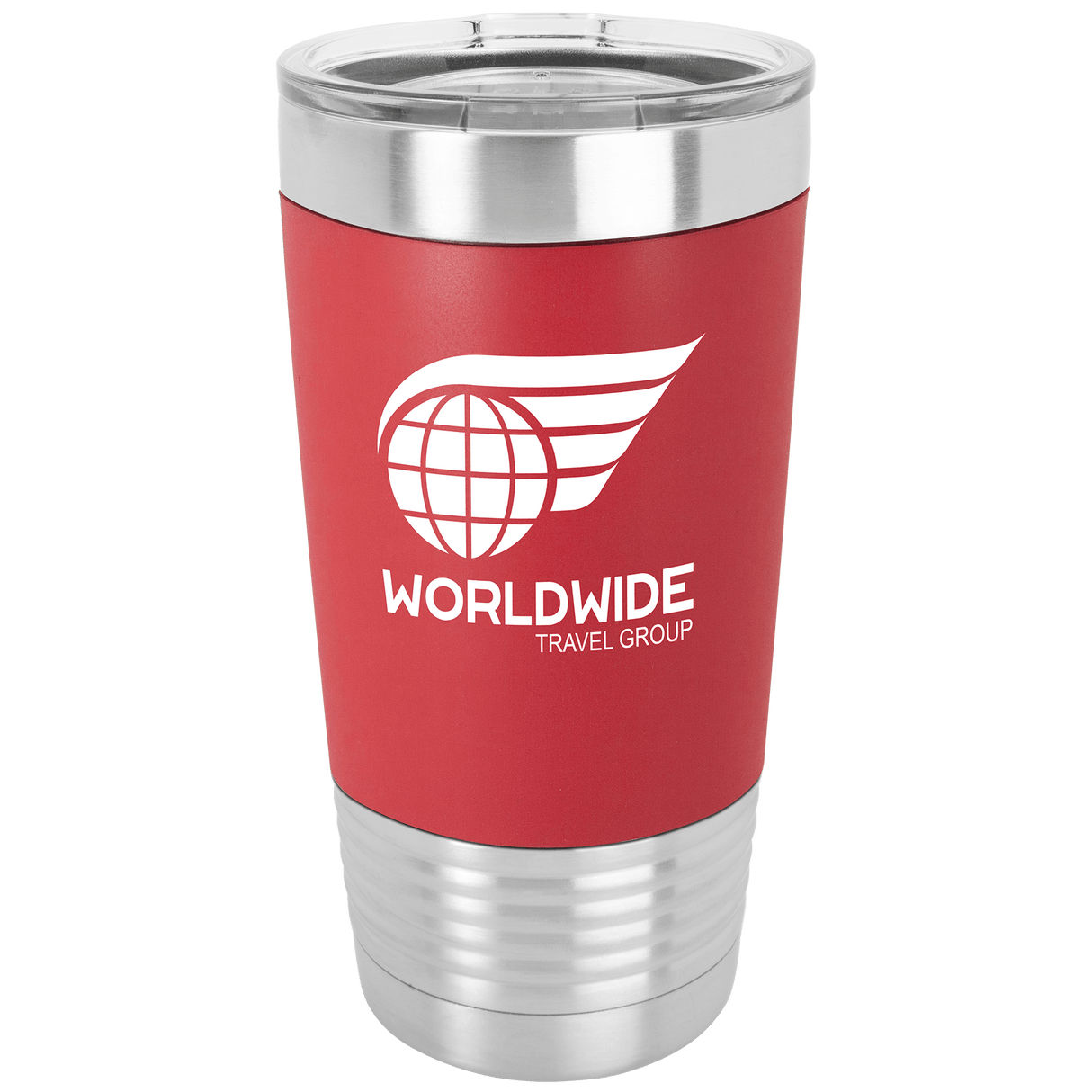 20 oz. Tumbler with Silicone Grip and Clear Lid-AKD Ink