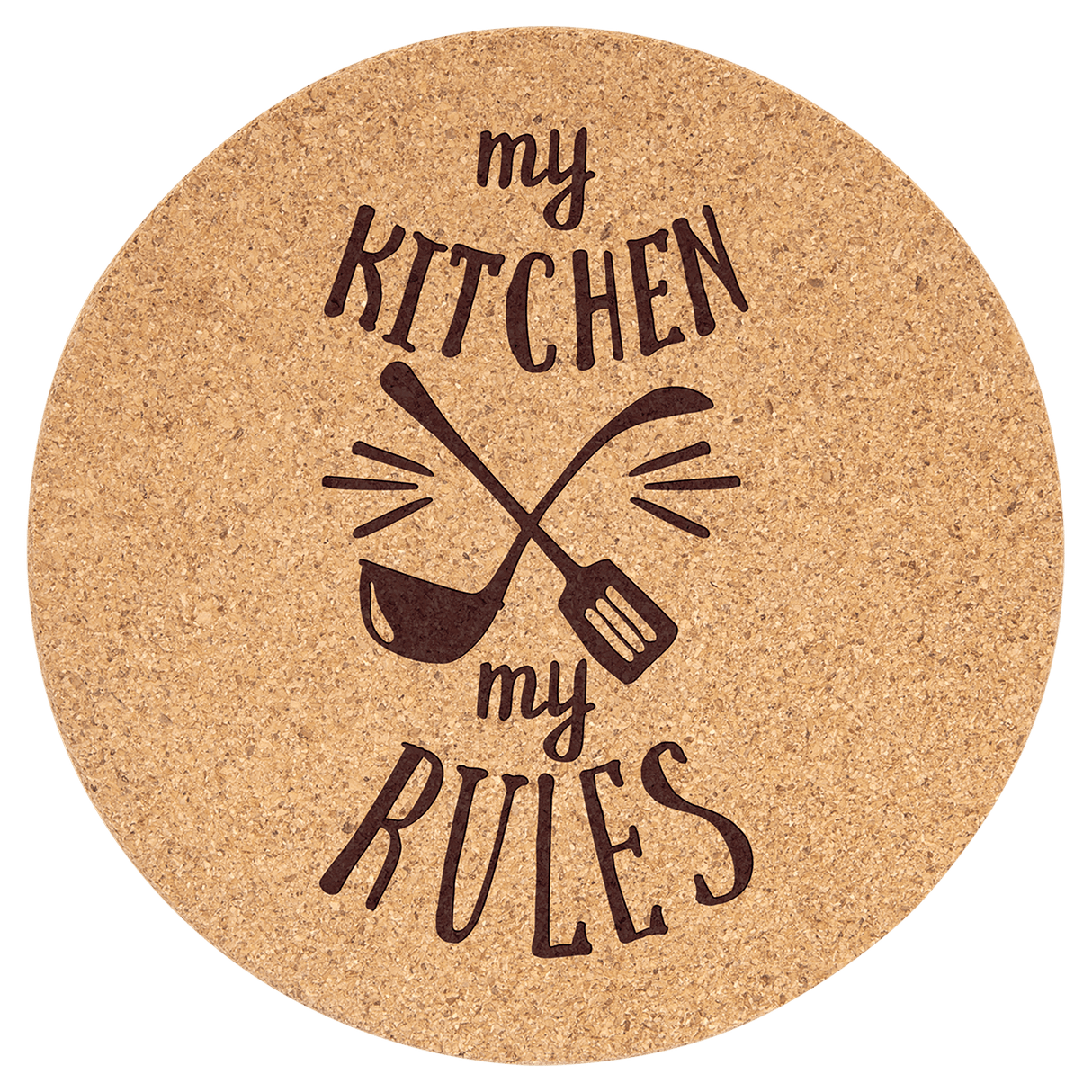 7 1/2" Round Cork Trivet-AKD Ink