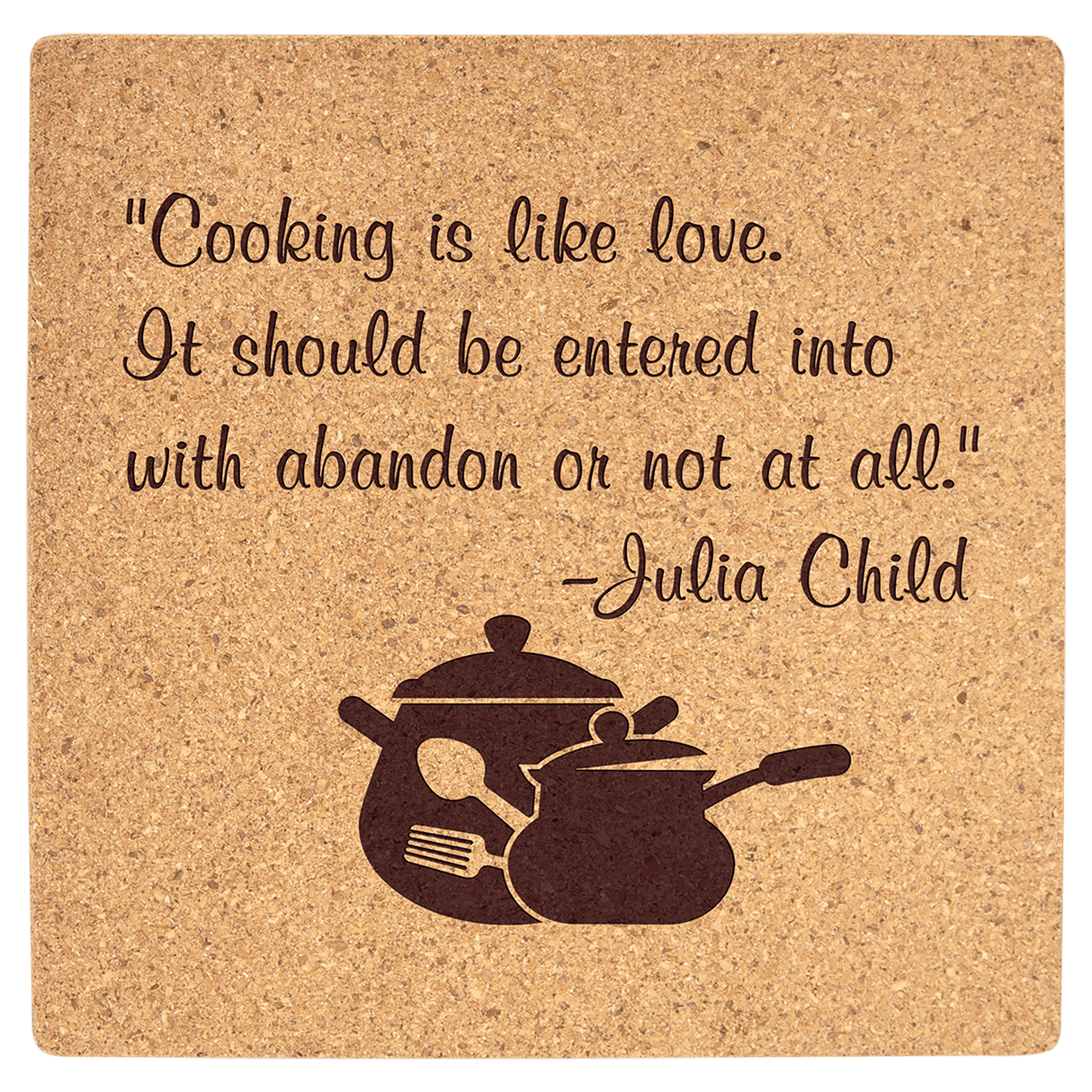 7 1/2" Round Cork Trivet-AKD Ink