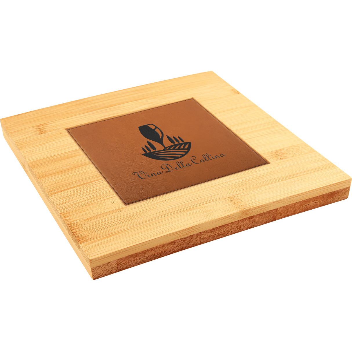 Bamboo Trivet with 4 1/4" x 4 1/4" Insert Area-AKD Ink