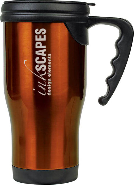 14 oz. Stainless Steel Travel Mug with Handle-AKD Ink