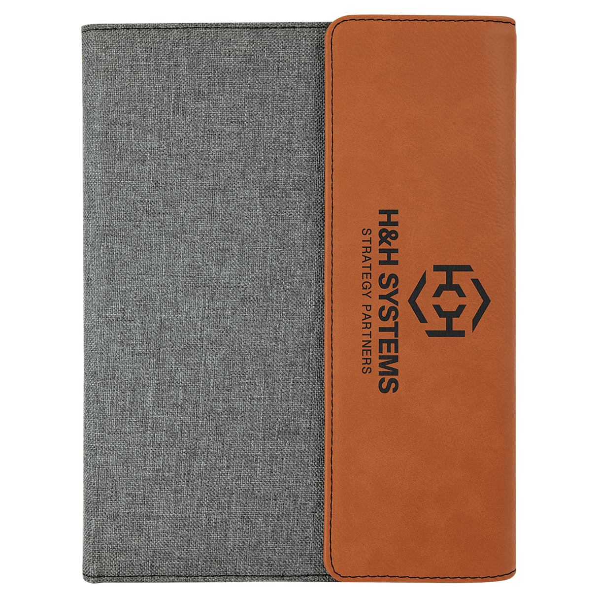 Gray Canvas Portfolio with Notepad-AKD Ink