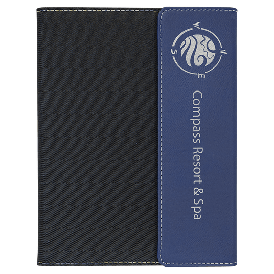 Black Canvas Portfolio With Notepad