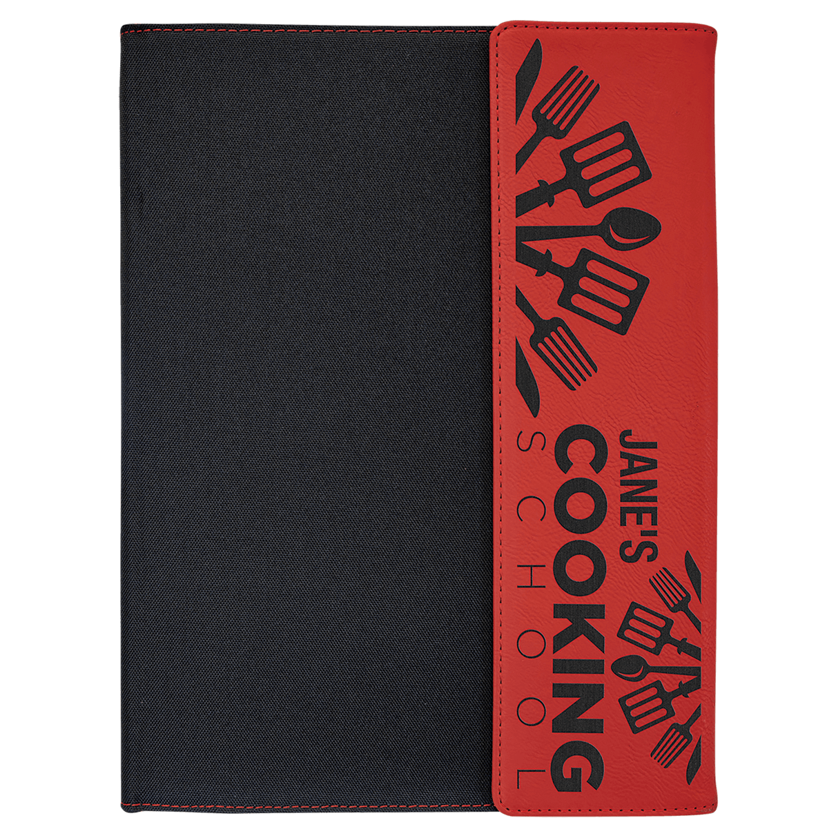 Black Canvas Portfolio with Notepad-AKD Ink