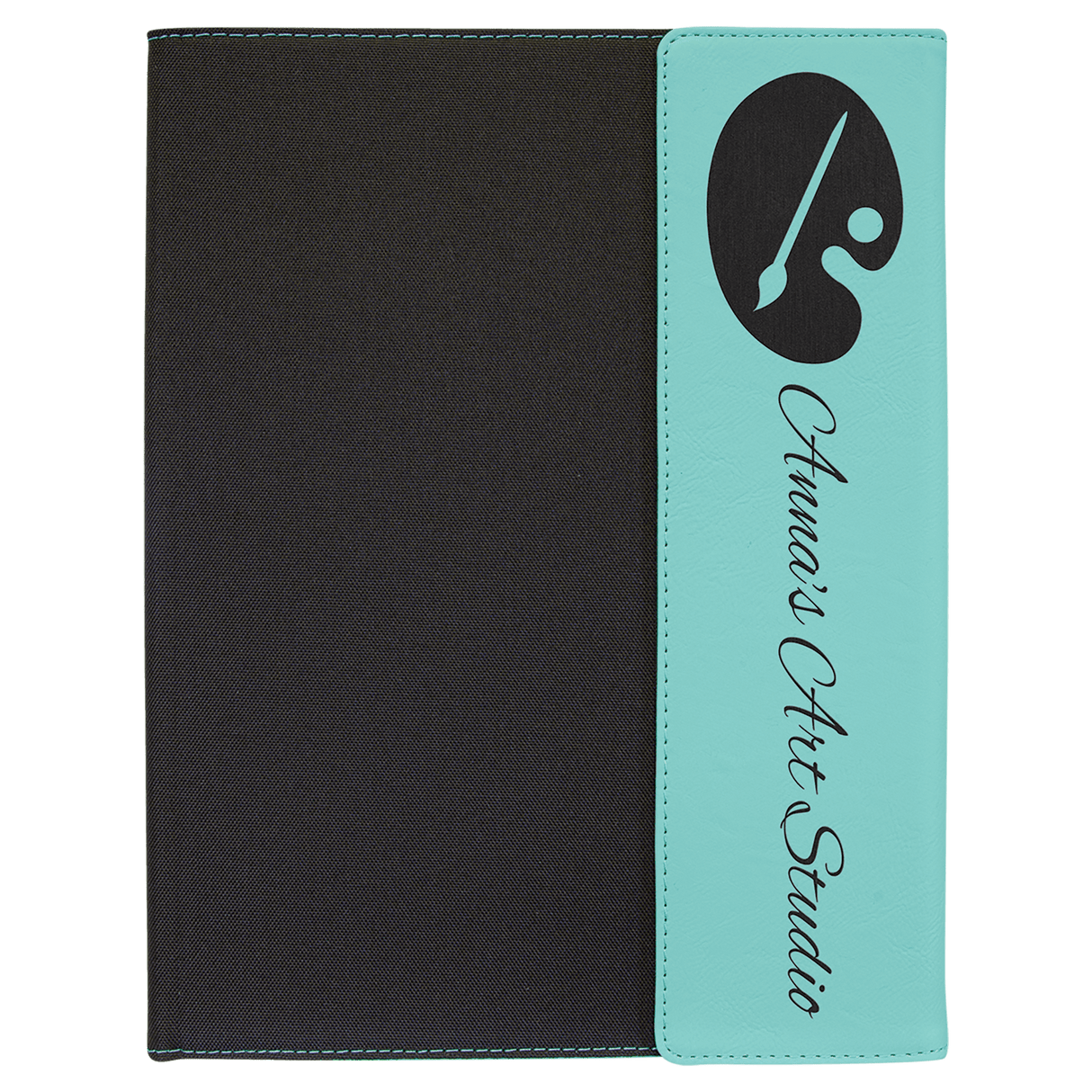 Black Canvas Portfolio with Notepad-AKD Ink