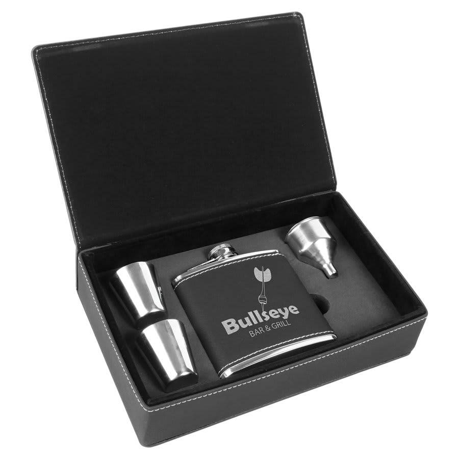 6 oz. Flask Gift Set-AKD Ink