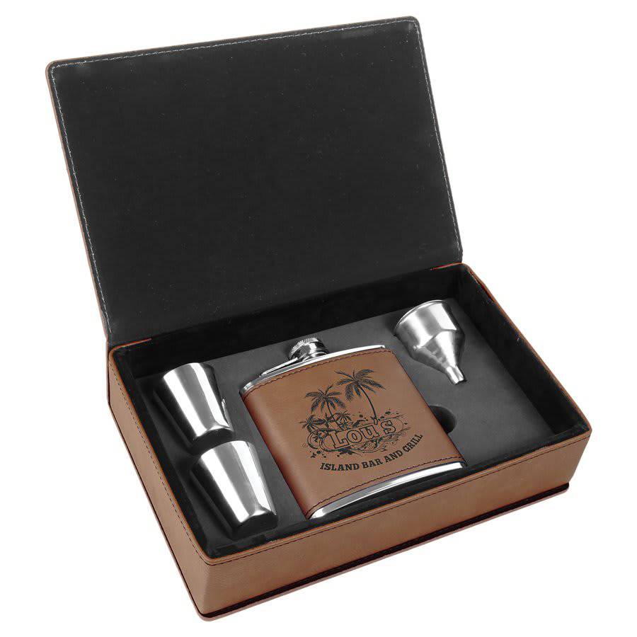 6 oz. Flask Gift Set-AKD Ink