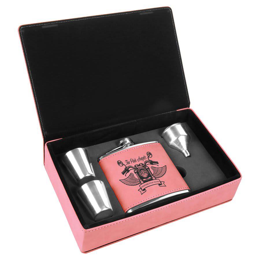 6 oz. Flask Gift Set-AKD Ink