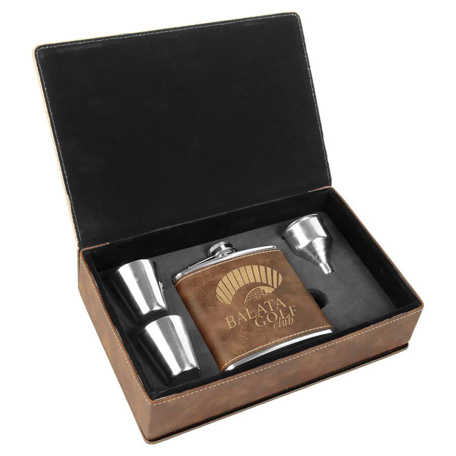 6 oz. Flask Gift Set-AKD Ink