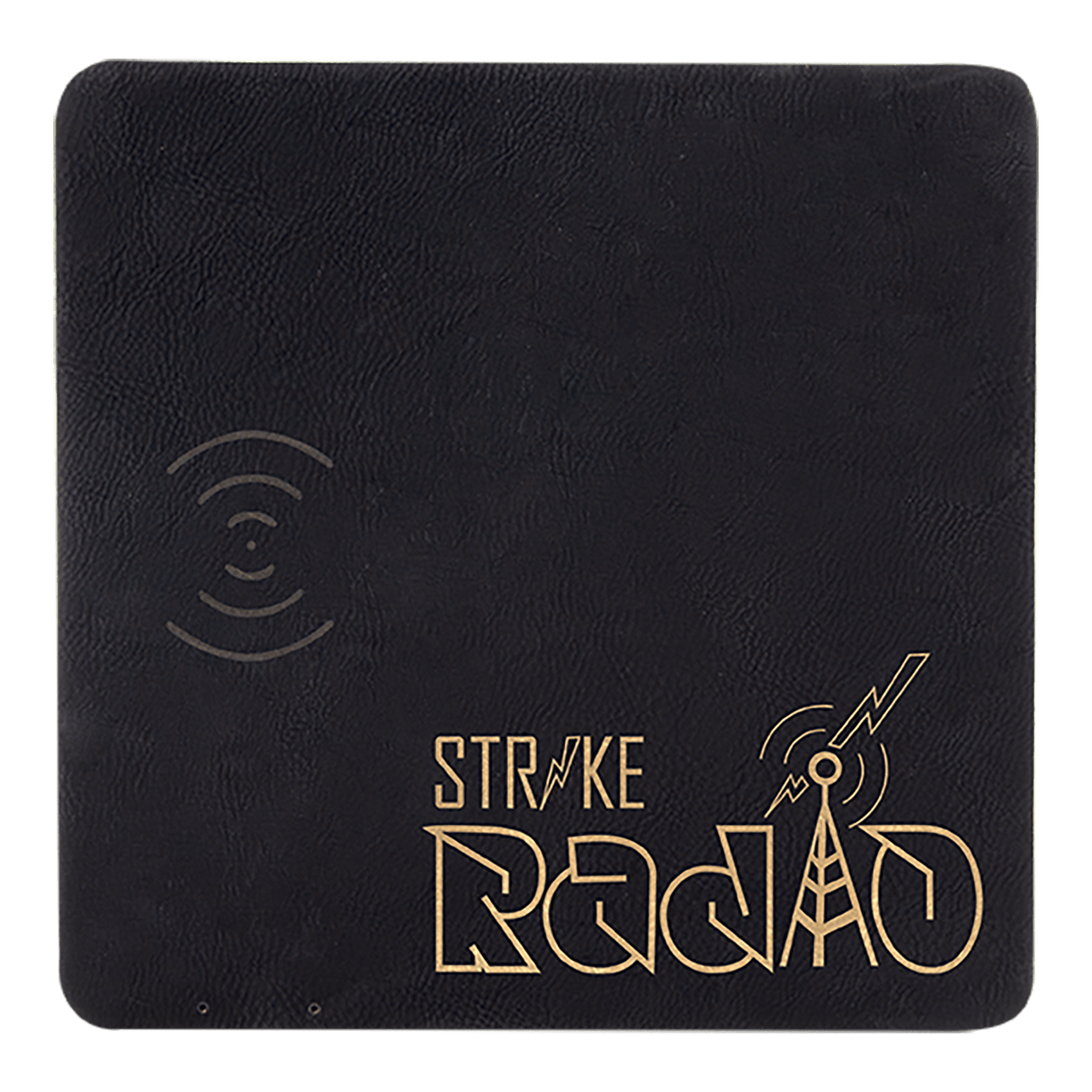 8" x 8" Black/Gold Phone Charging Mat-AKD Ink