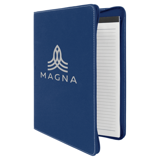 9 1/2" X 12" Portfolio With Notepad And Zipper