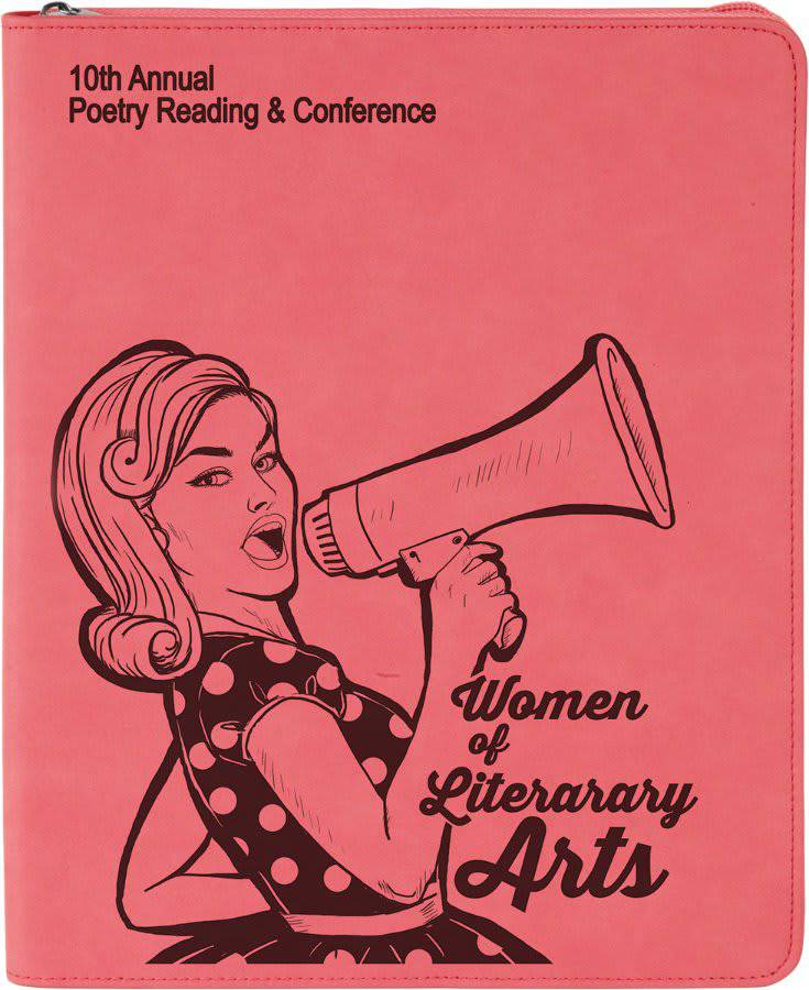 9 1/2" x 12" Portfolio with Notepad and Zipper-AKD Ink