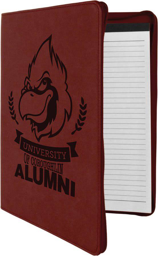 9 1/2" x 12" Portfolio with Notepad and Zipper-AKD Ink