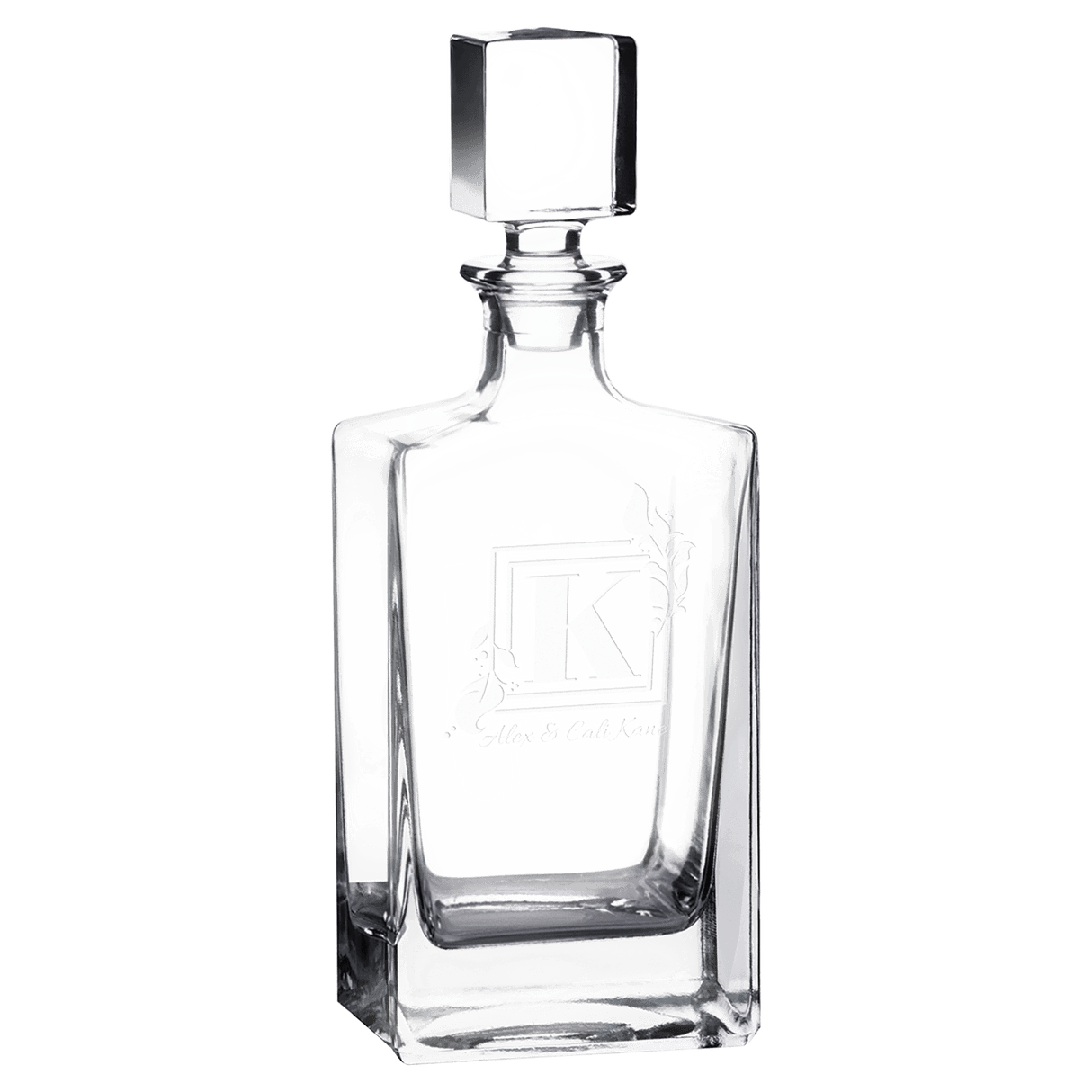 Rectangle Glass Decanter with Gift Box-AKD Ink