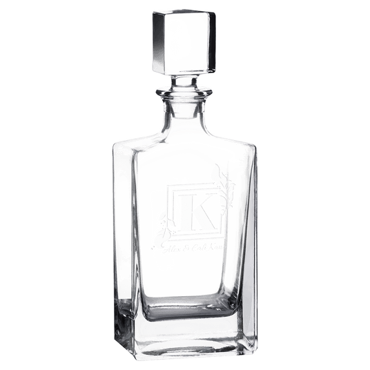 Rectangle Glass Decanter with Gift Box-AKD Ink
