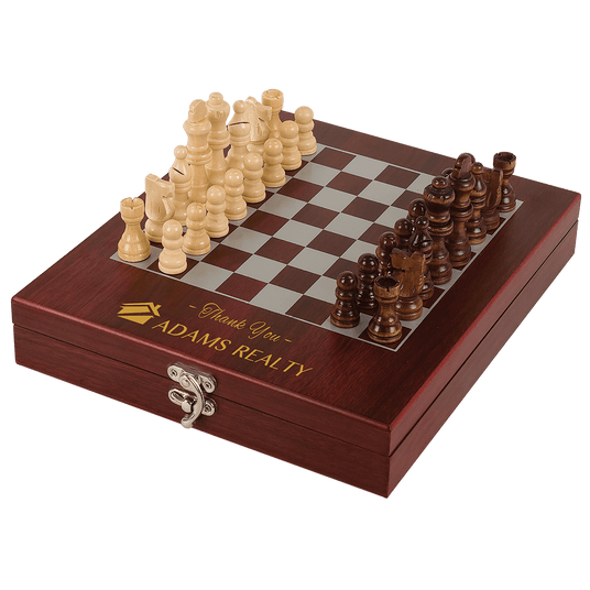 Rosewood Finish Chess Set-AKD Ink