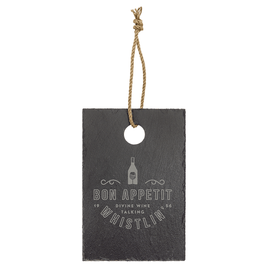 Rectangle Slate Cutting Board with Rubber Pads and Hanging String-AKD Ink