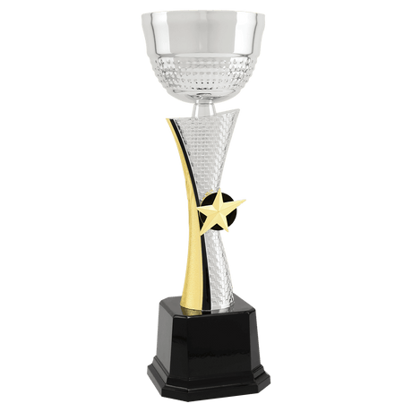Silver/Gold Textured Metal Cup-11 3/4"-AKD Ink