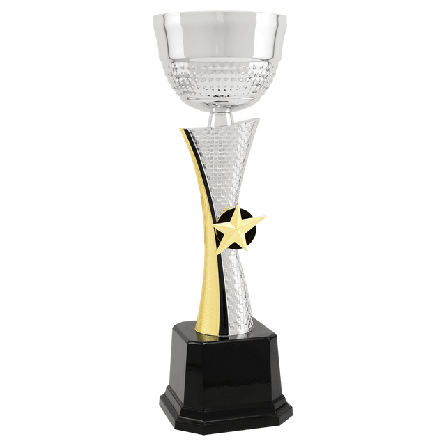 Silver/Gold Textured Metal Cup-11 3/4"-AKD Ink