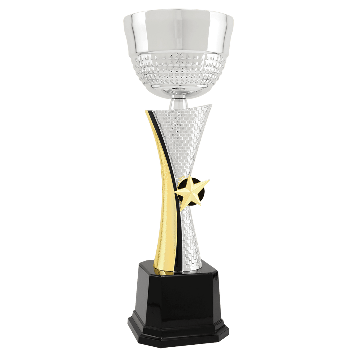 Silver/Gold Textured Metal Cup-11 3/4"-AKD Ink