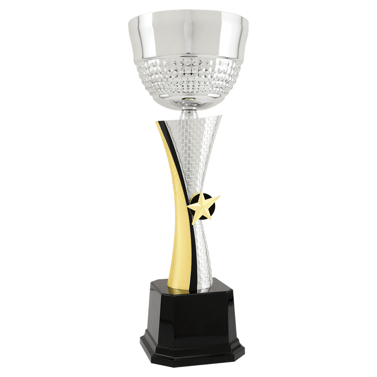 Silver/Gold Textured Metal Cup-11 3/4"-AKD Ink