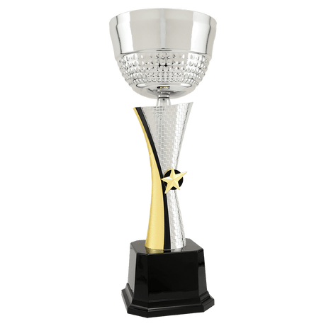 Silver/Gold Textured Metal Cup-11 3/4"-AKD Ink