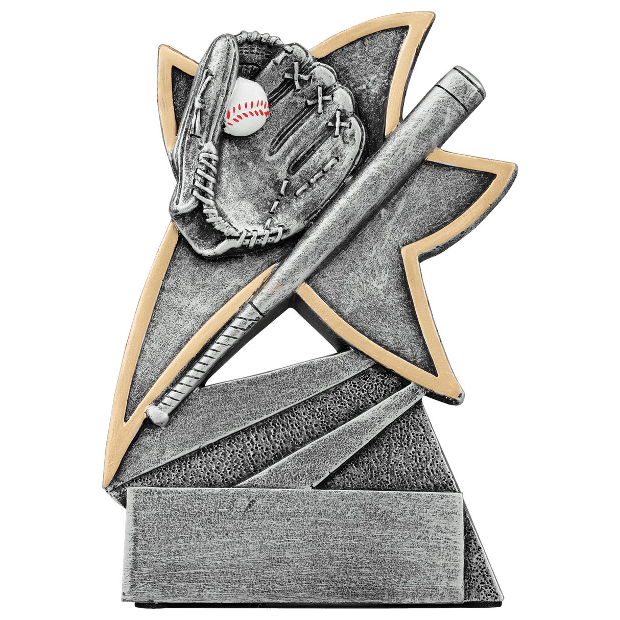 Baseball Jazz Star Award by Premier Sport Awards, featuring a sleek design with a baseball and star motif on a clear base.