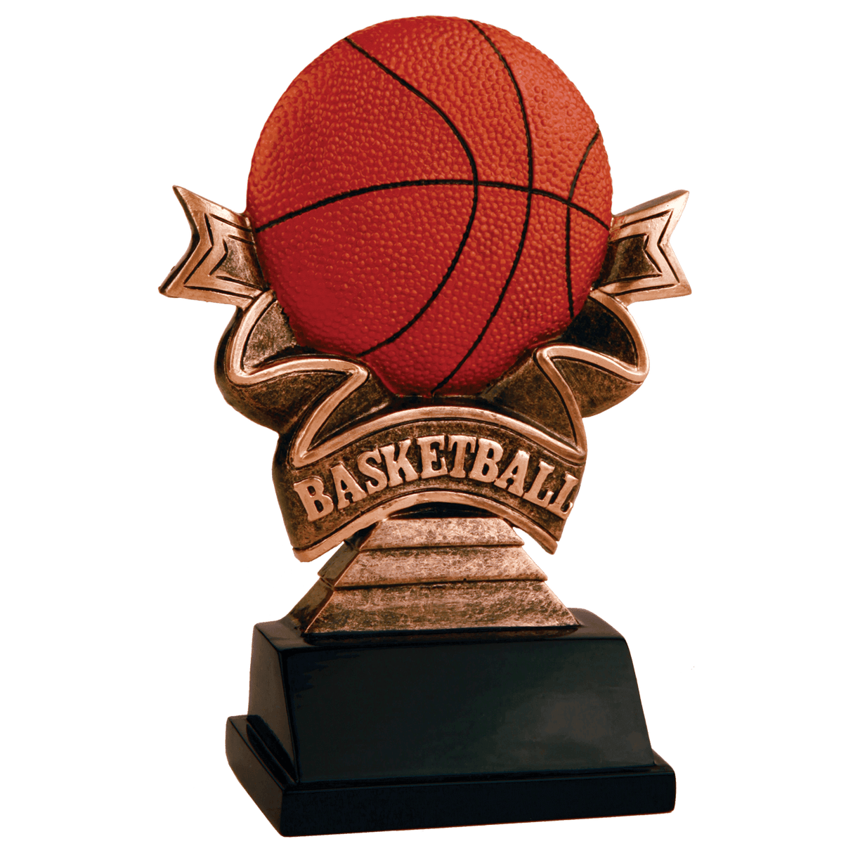 Basketball Ribbon Resin-5 1/2"-AKD Ink