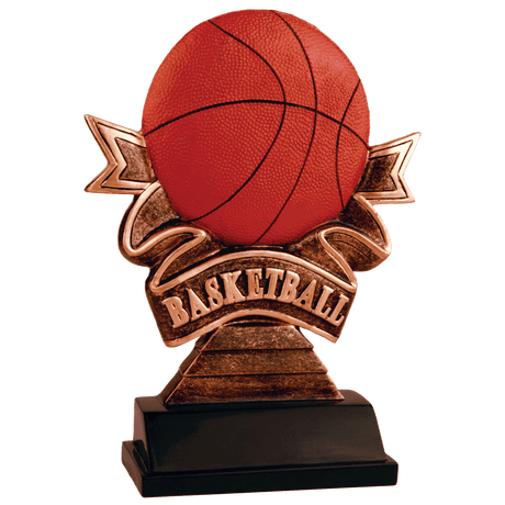 Basketball Ribbon Resin-5 1/2"-AKD Ink