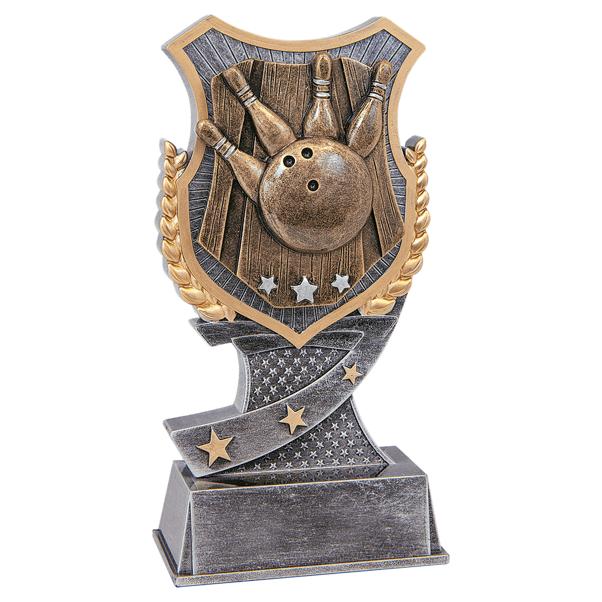 Bowling Shield Award-6"-AKD Ink