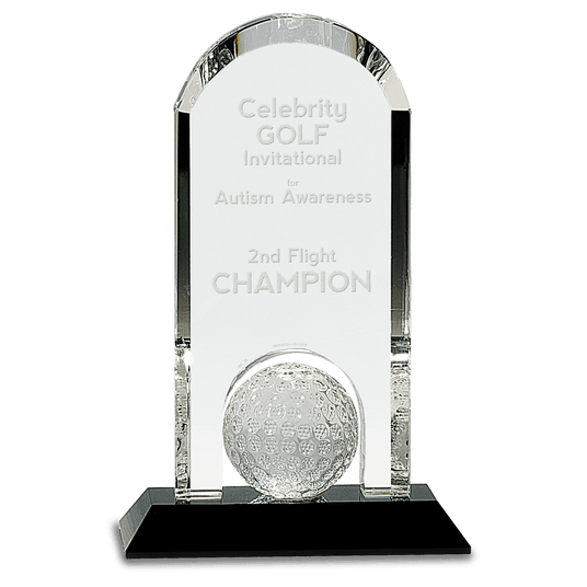 Crystal Golf Ball Arch Award-AKD Ink