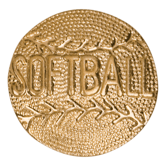 Softball Metal Chenille Pin-AKD Ink