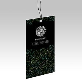 Raised Spot UV Hang Tags printed by AKD Ink
