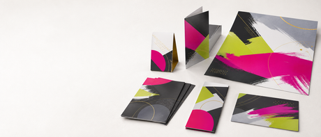Printed advertising materials including flyers, rack cards, door hangers, and posters