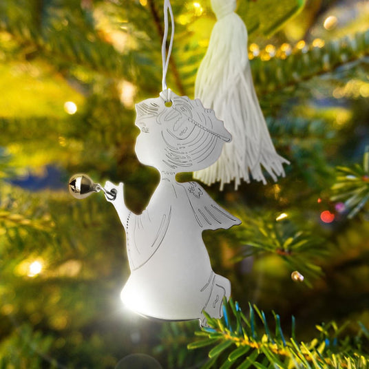 Angel with Bell Ornament with White Tassel