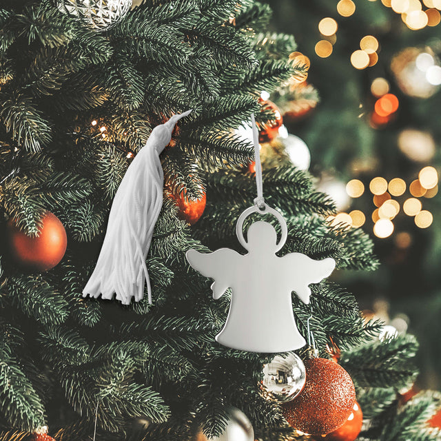 CLCUG4ORFR3R4SAUSMSLMLCLL2M10 - Angel Ornament With White Tassel