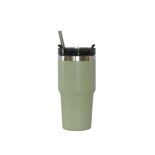 20 Oz Stainless Steel Tumbler with Straw - Sage Green