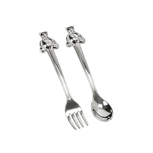 Teddy Bear Handle Baby Spoon & Fork Set