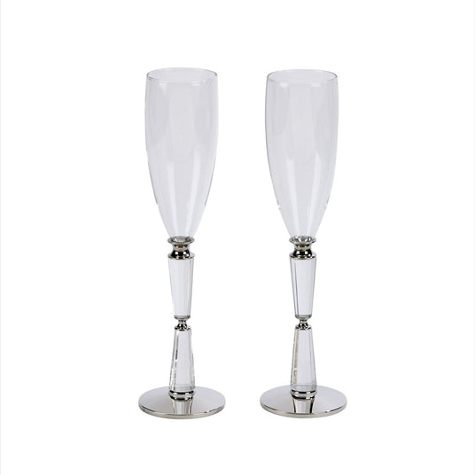 Facet Toasting Flutes Set