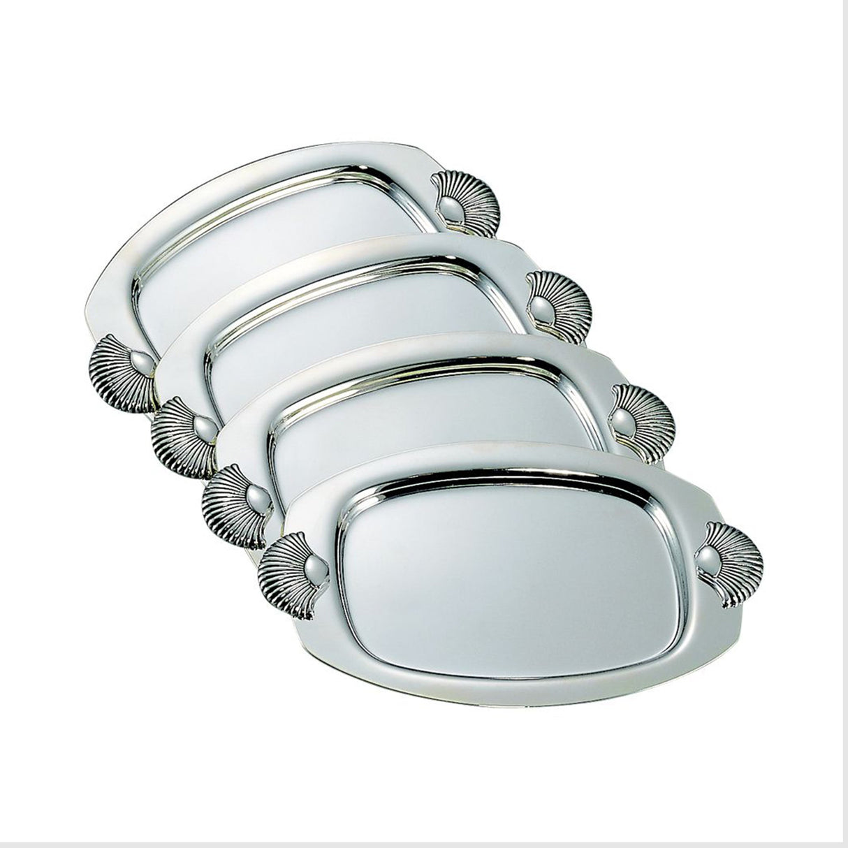 Coastal Seashell Nickel-Plated Dish Set of 4