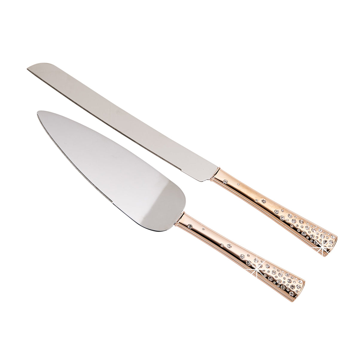 Galaxy Rose Gold Cake Knife & Server Set